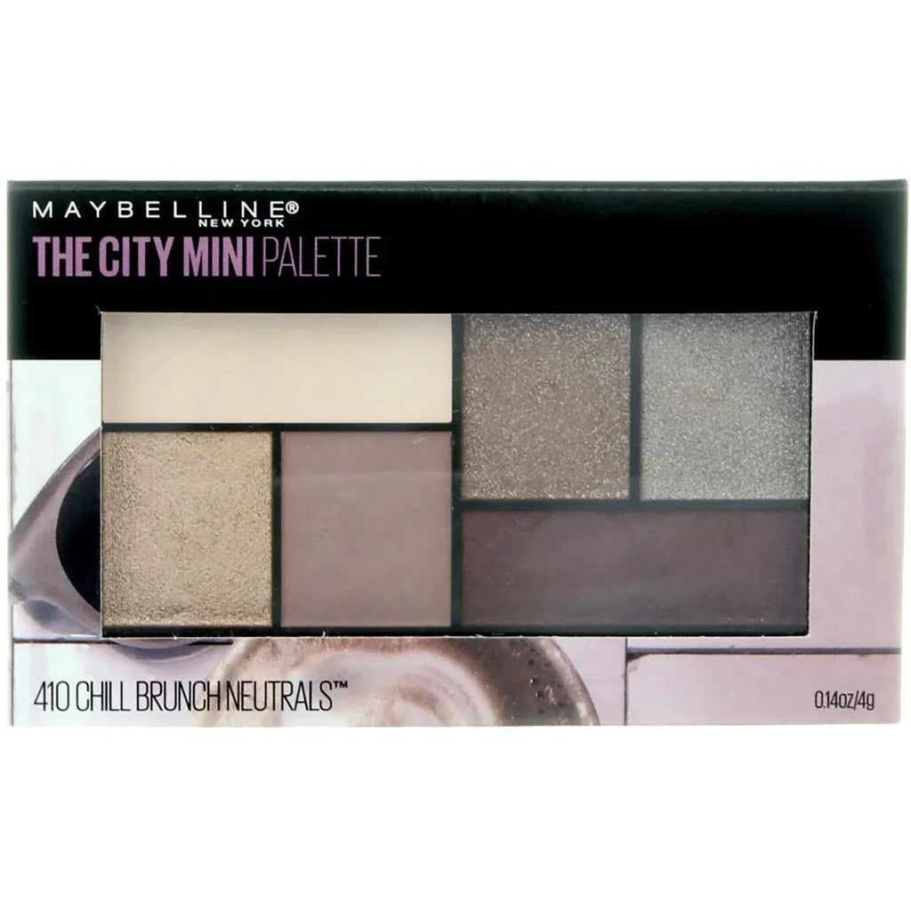 Brunch Chill The City Makeup, (Pack of 2) Neutrals, Mini oz Palette Maybelline 0.14 Eyeshadow