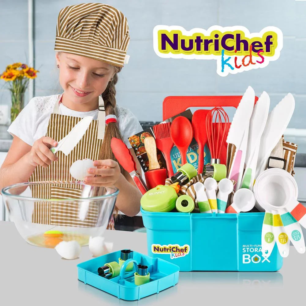 & Apron Girls Little Boys, for Baking Complete NutriChef Cooking Includes Set & Set Kids Chef's