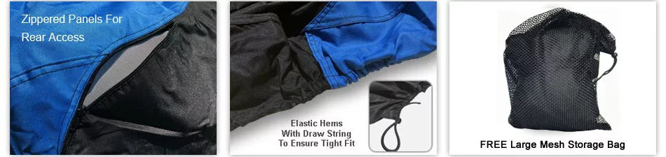 Weatherproof Jet Ski Cover For Yamaha Gp 800R 2001-2005 - Cerulean / Black Color - All Weather - Trailerable - Protects From Rain, Sun, Uv Rays, And More! Includes Trailer Straps And Storage Bag