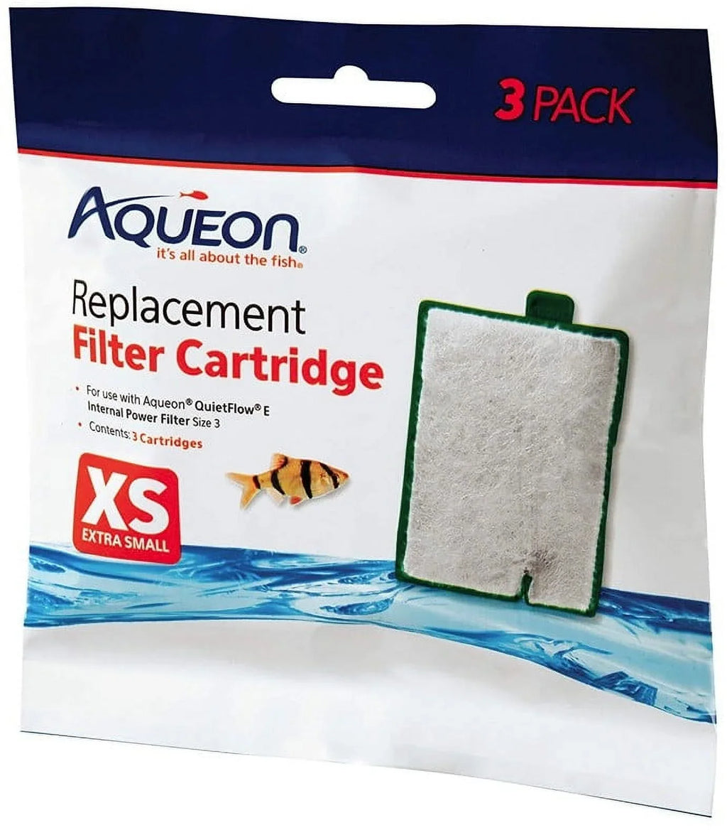 count for Cartridges Internal Filter Replacement 3 X-Small Aqueon 4] [Pack Power E of Filter