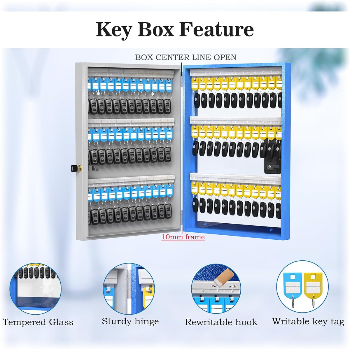 Key Lockbox, Share Key Box Storage Mount, 96 for Car Smart Security Lock Plus, Dealership，， Bluetooth/Fixed OTP Cabinet Wall APP Code Half-Remote
