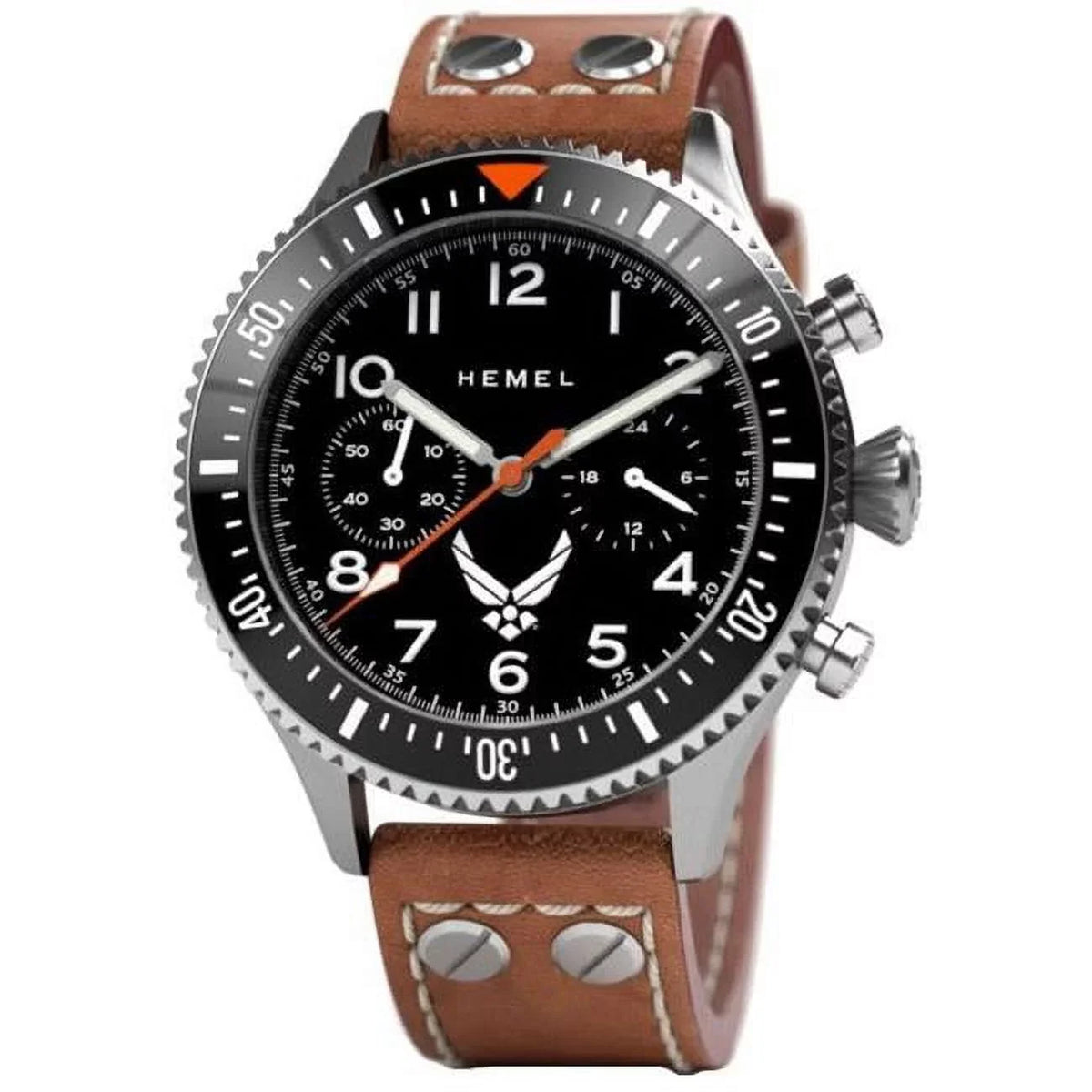 Hemel Usaf Special Edition Misson Objectives Black With Super-Luminova C3 Dial Quartz 100M Men Watch For Adult - White