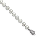 Pearl Women Sterling Silver Bracelet for Grey 6-7mm 925 7.25inch Auriga Rhodium Fwc