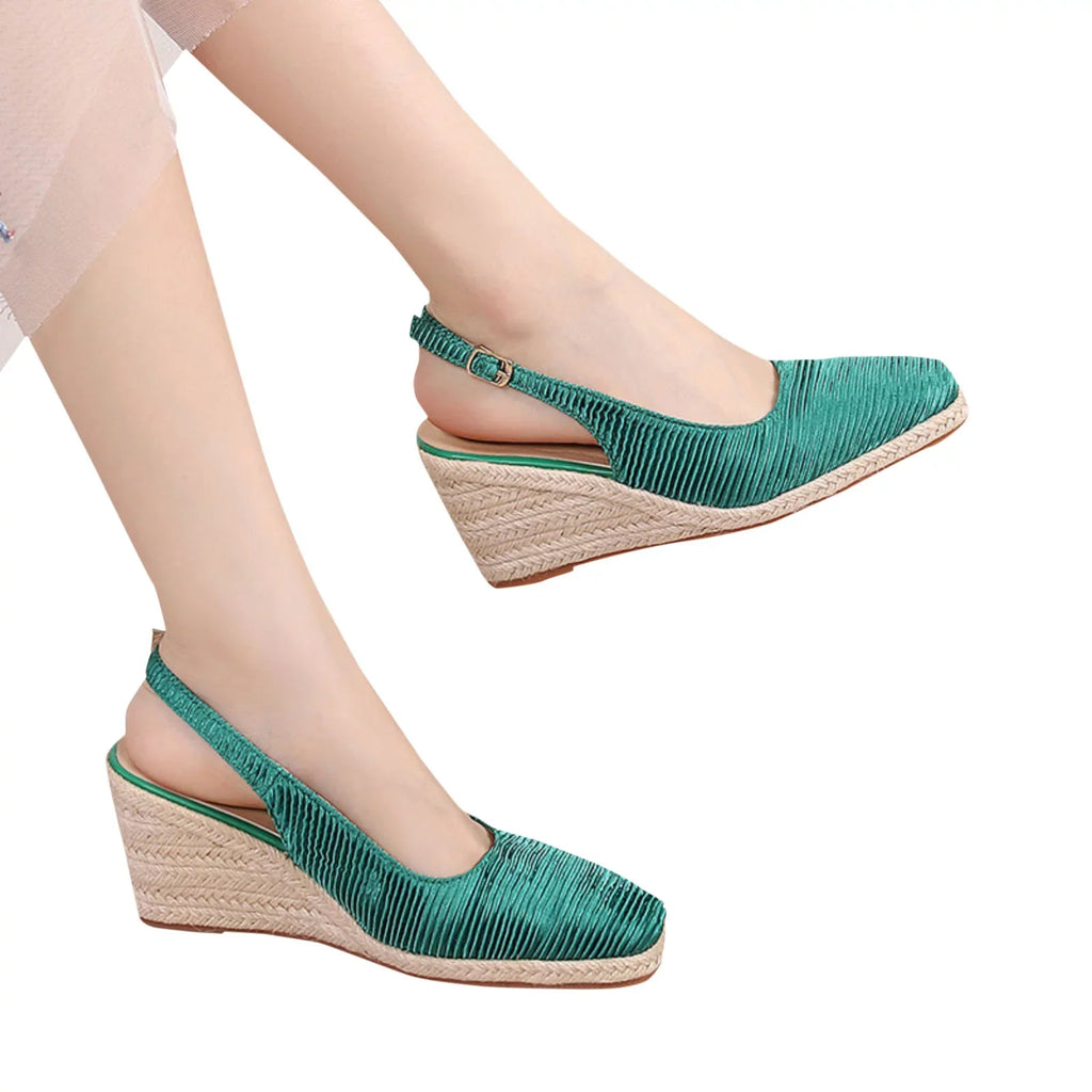 Silk Women Wedge Sandals for Linen Heels Toe Straw Summer Sandals Sandal Elegant dimension Sketches Flip Women Flop Dressy Sandals Women Cap Women's High 12 Fisherman Shoes New Espadrilles Espadrilles