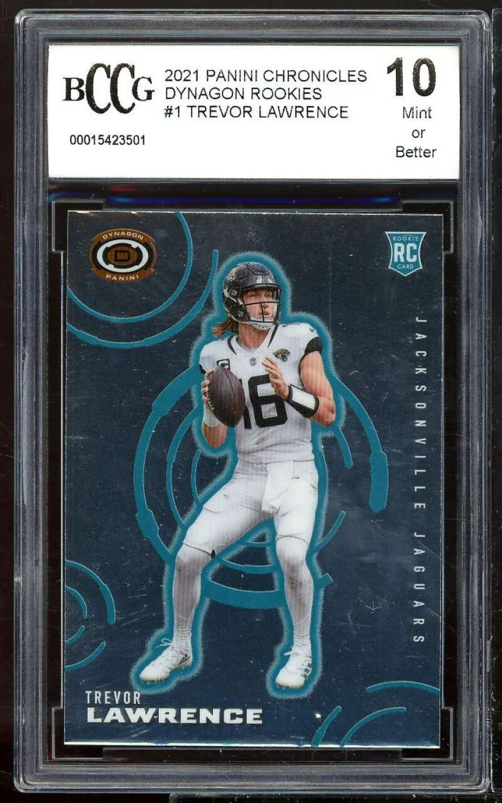 2021 Panini Chronicles Dynagon Rookies #1 Trevor Lawrence Card Bccg 10 Mint+