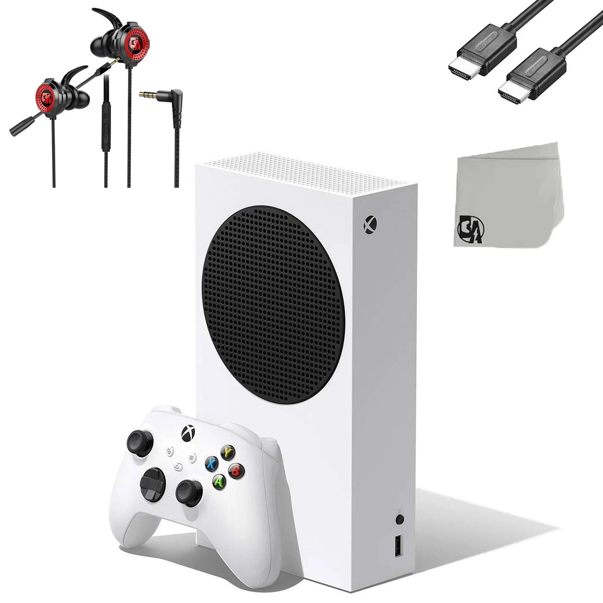 Earbuds With BOLT Gaming Microphone AXTION Bundle S Xbox 512GB Console Gaming Used Series white +