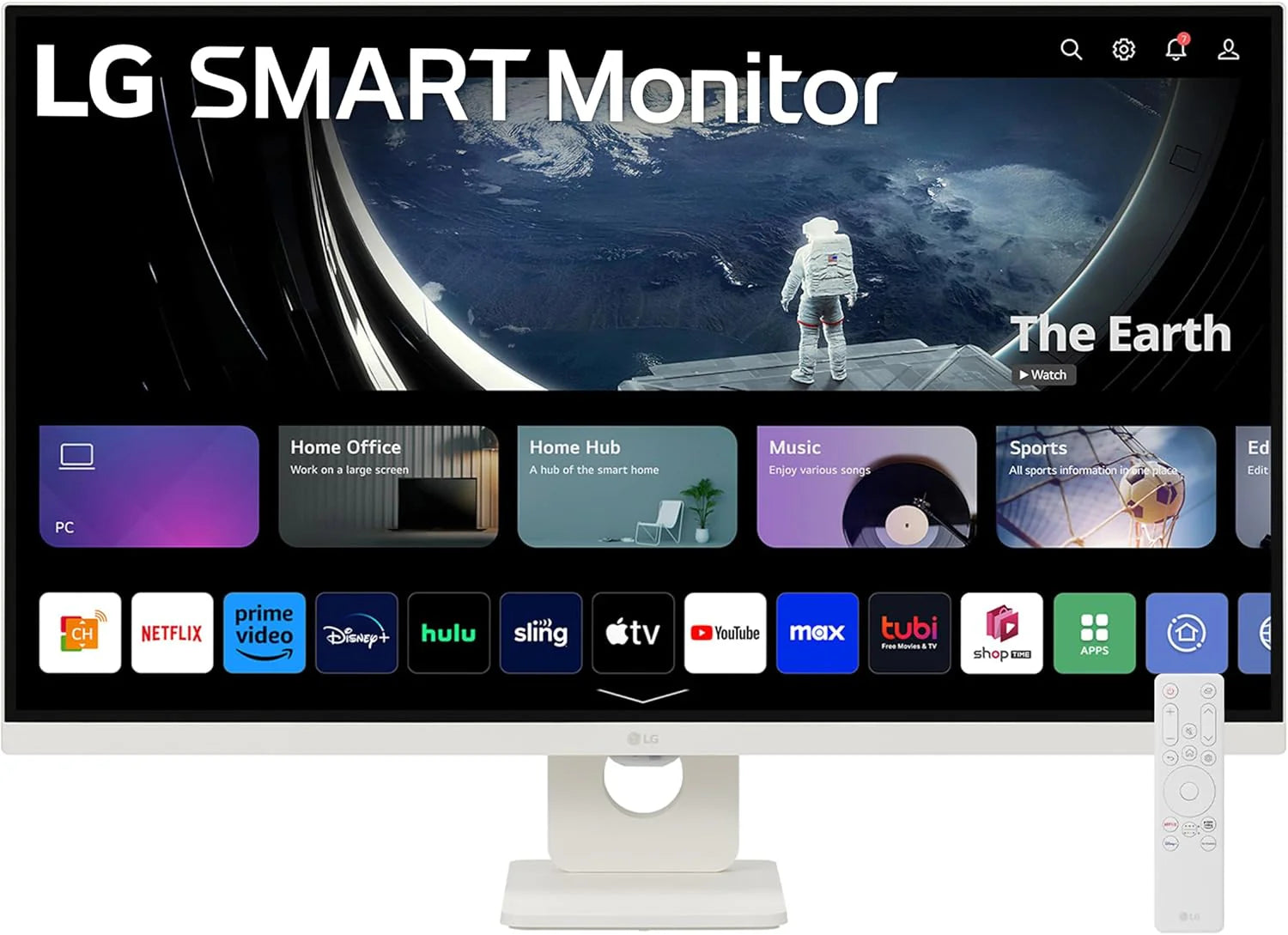 Lg 32U721Sa-W.Aeu, Inteligentny Monitor, 32", 4K Uhd (3840 X 2160), Hdr10, Ips, Webos 24, Usb-C (65 W), Bluetooth, Dci-P3 90%, Funkcje Smart Tv, Hdmi,