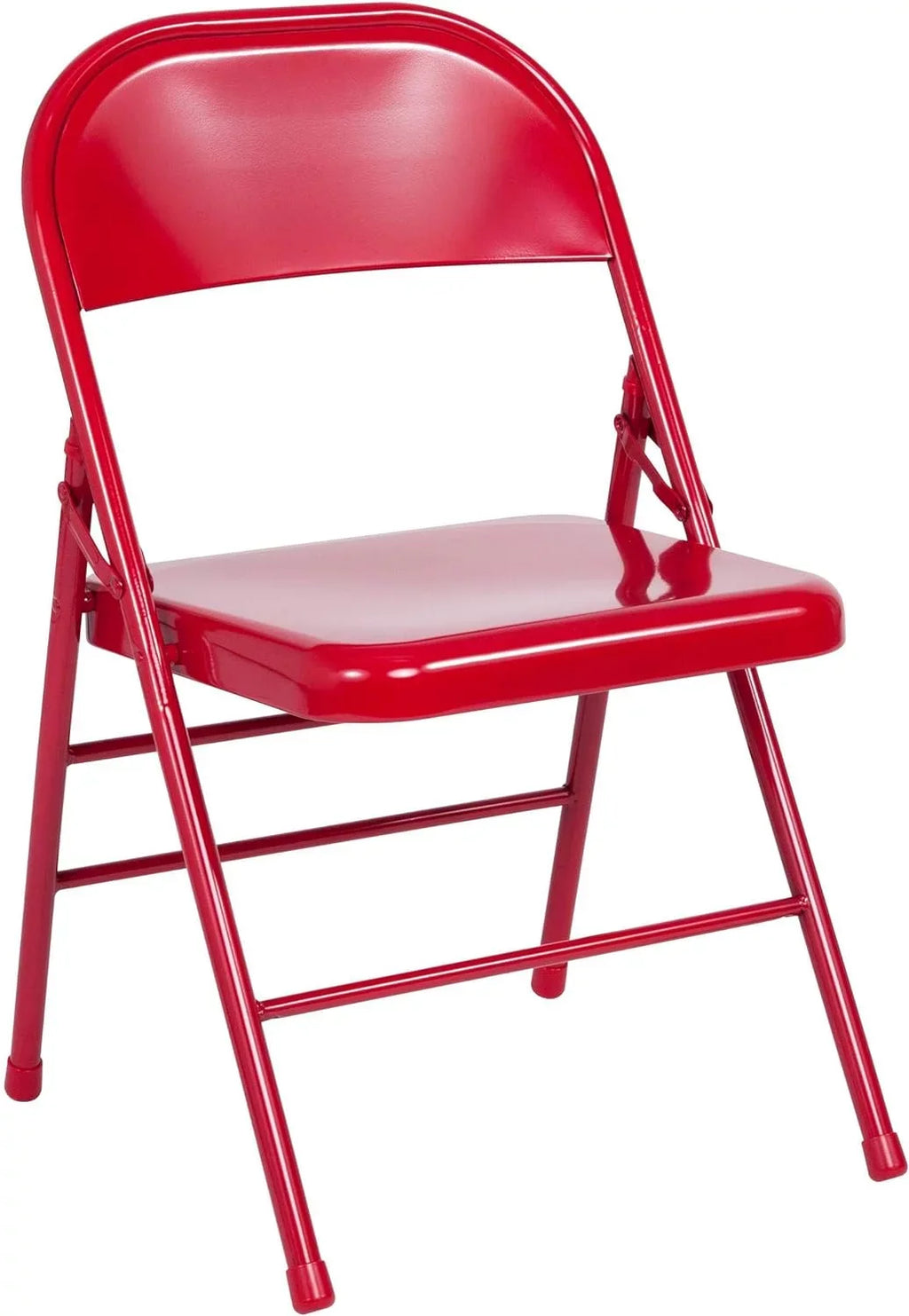 Hercules Series Triple Braced & Double Hinged Gray Metal Folding Chair