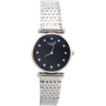 Dial Sapphire L42094586 Longines Watch Women's Bracelet Analog 24mm S. Quartz Black Case Steel &