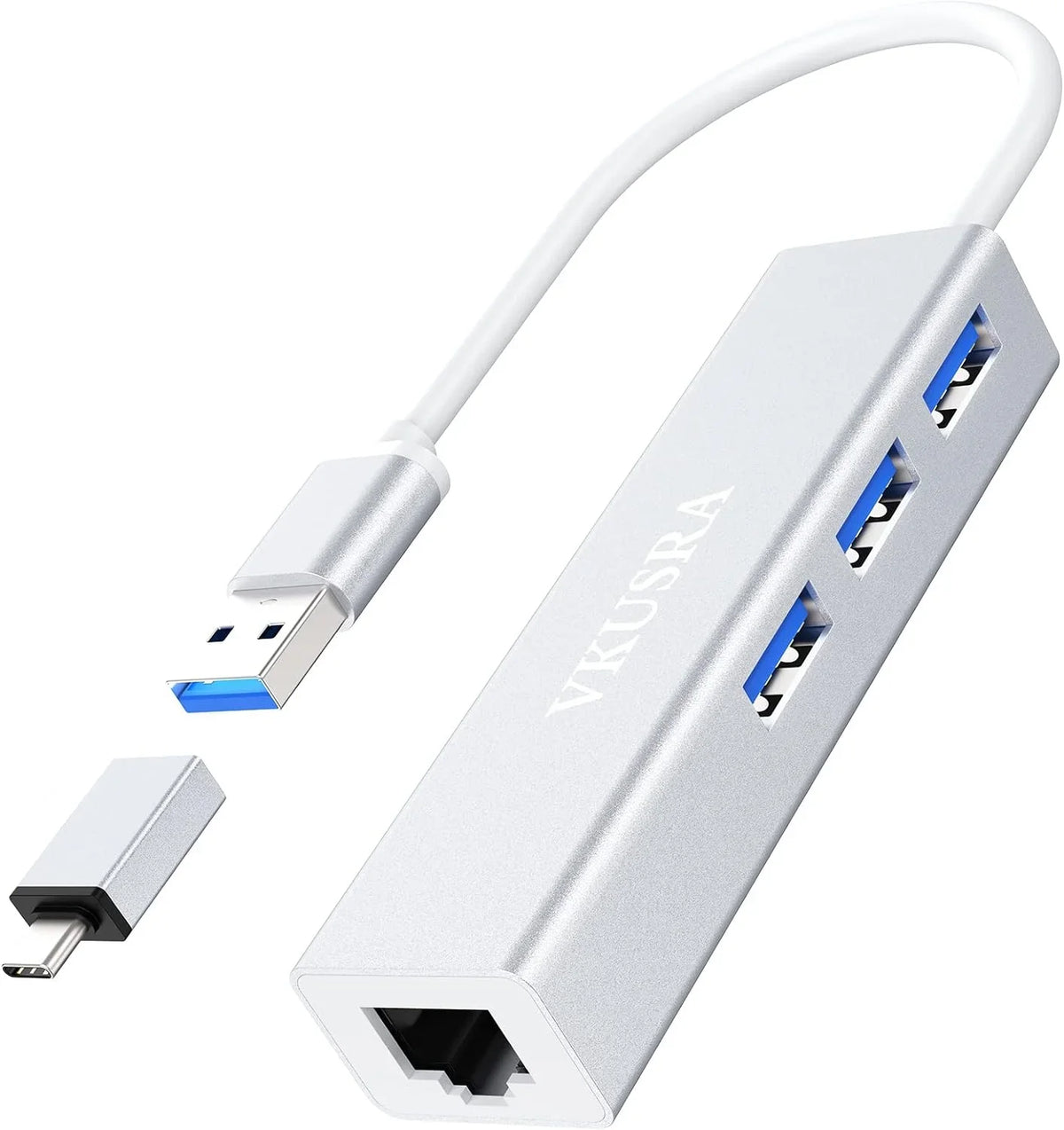 LAN Adapter,USB Adapter,3 RJ45 Gigabit USB Ethernet Hub Network Ethernet USB Hub +1000Mbps C to with 3.0 Splitter