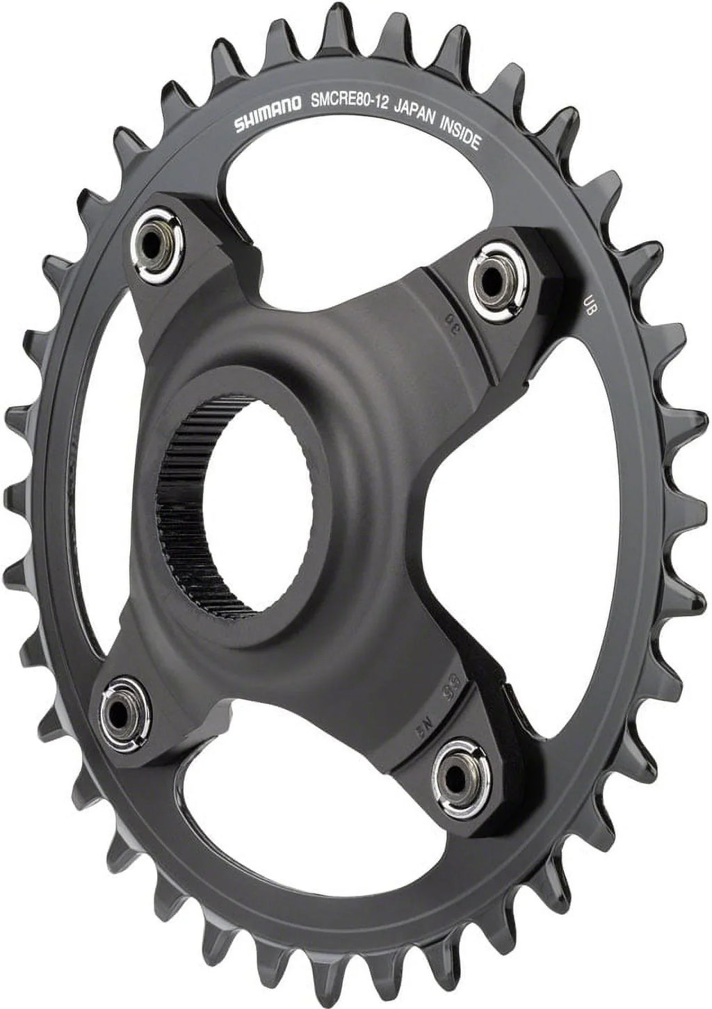 Shimano Steps Sm-Cre80-12-B Chainring - 36T Without Chainguard, 55Mm Chainline, Black