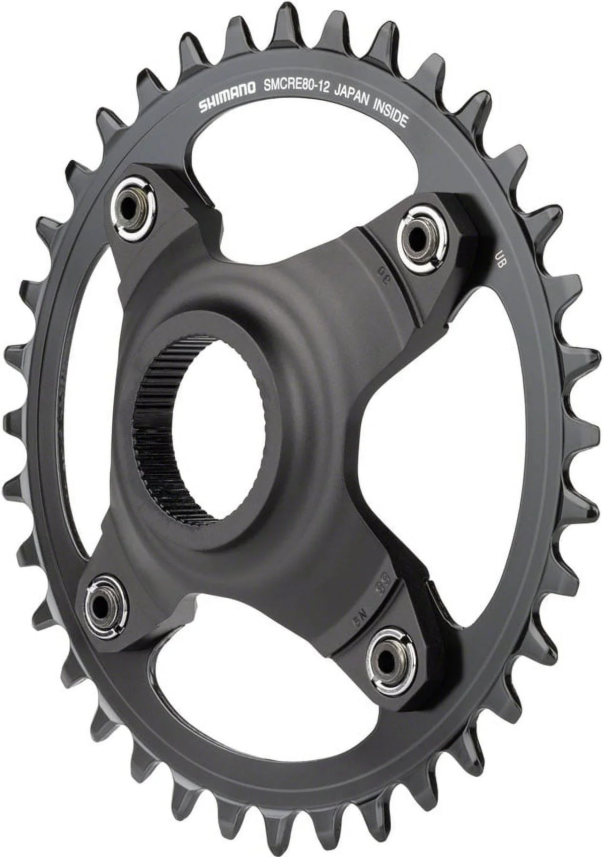 Shimano Steps Sm-Cre80-12-B Chainring - 36T Without Chainguard, 55Mm Chainline, Black