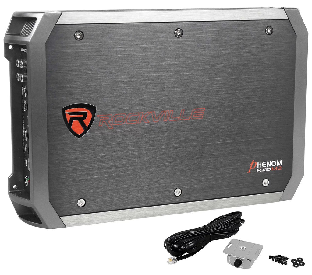 (2) Polk Audio Mm1042Dvc 10” 2400 Watt Car Subwoofers+Mono Amplifier+Amp Kit