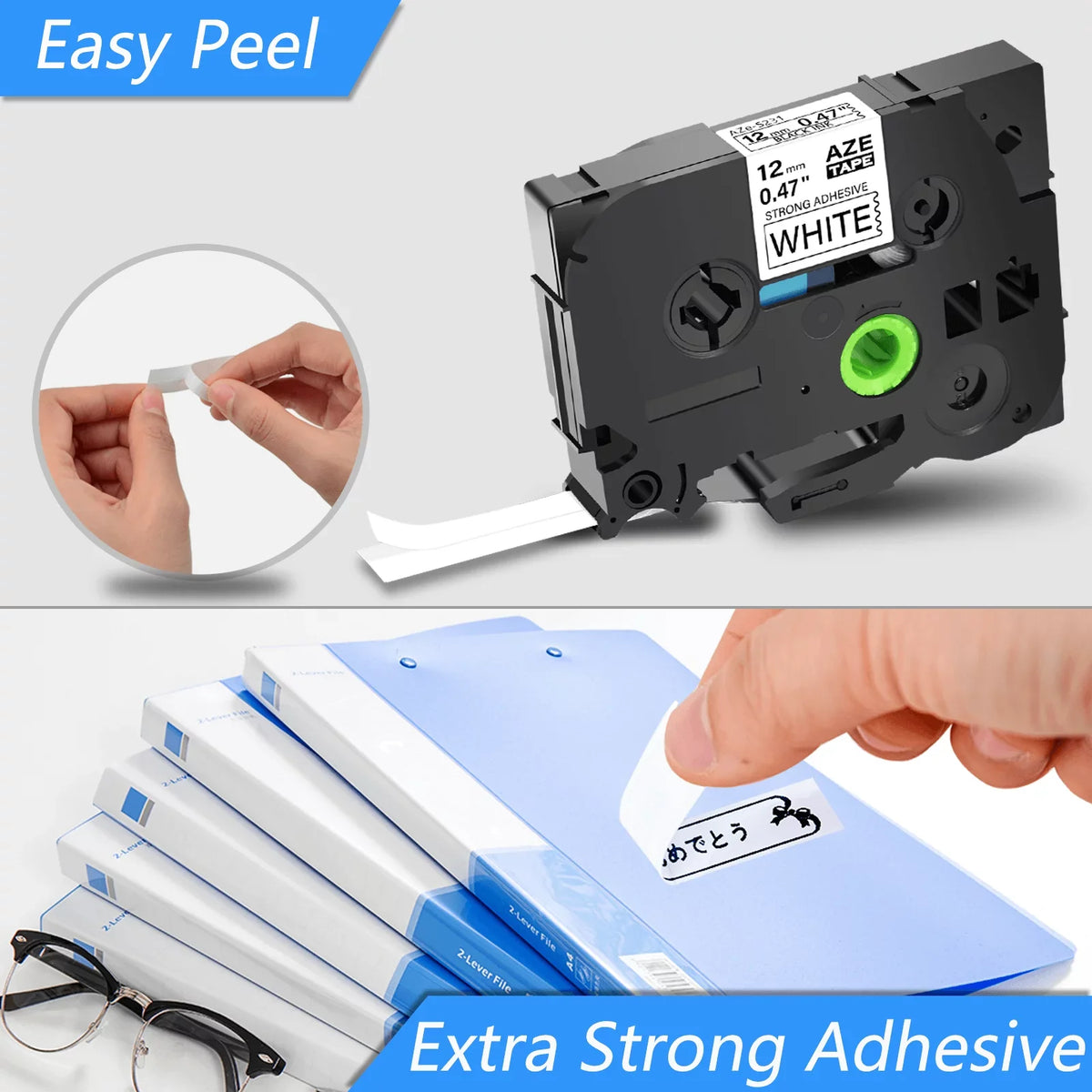 TZ TZe Black Strength Laminated Brother Compatible TZ-231 Tape TZe-S231 for 12mm 40PK P-touch TZ-S231 on White Label TZe-231 GREENCYCLE Extra