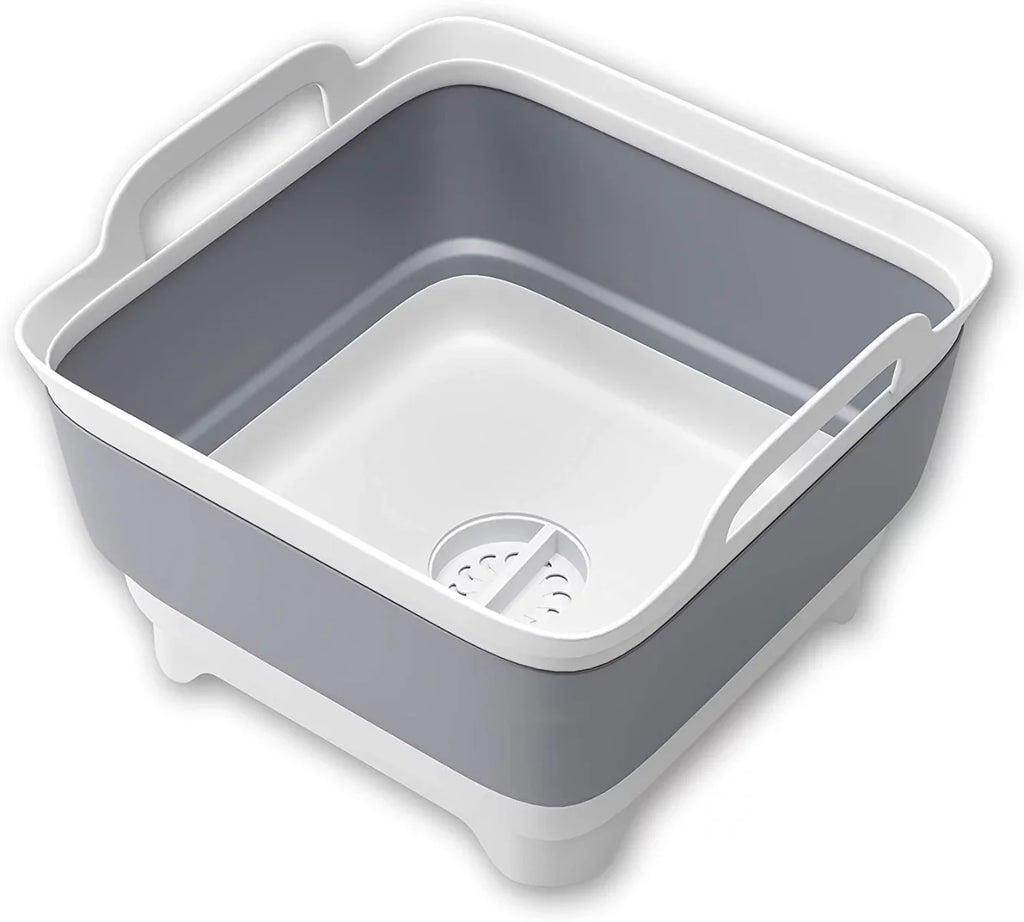 Portable Sink,Folding Basin Plug(Gray) Imoment 2.4 Dish Tub Tub,Washing Collapsible with Gal(9L) Laundry Draining