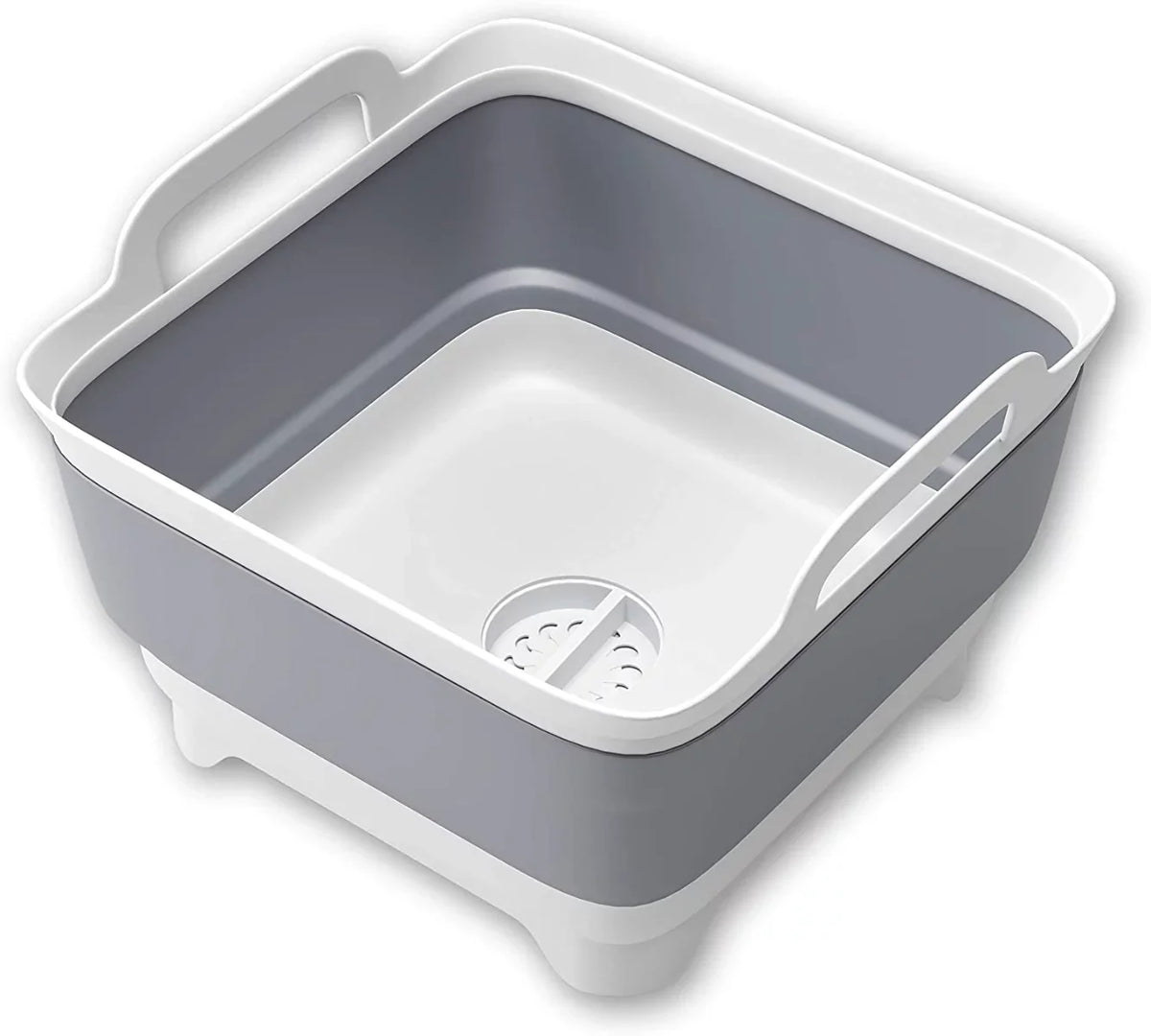 Portable Sink,Folding Basin Plug(Gray) Imoment 2.4 Dish Tub Tub,Washing Collapsible with Gal(9L) Laundry Draining