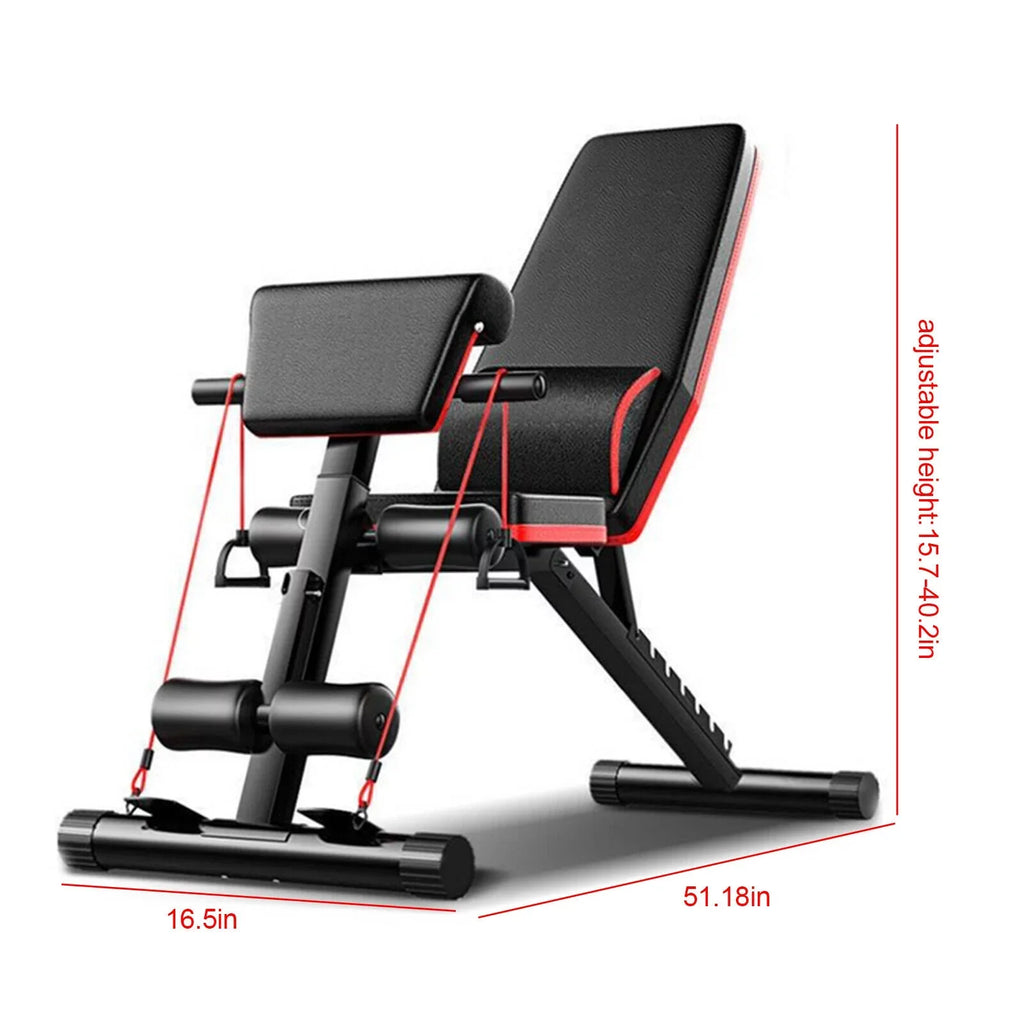 Decline Workout Full Weight Dumbbell Bench Gym Foldable Incline Adjustable Body