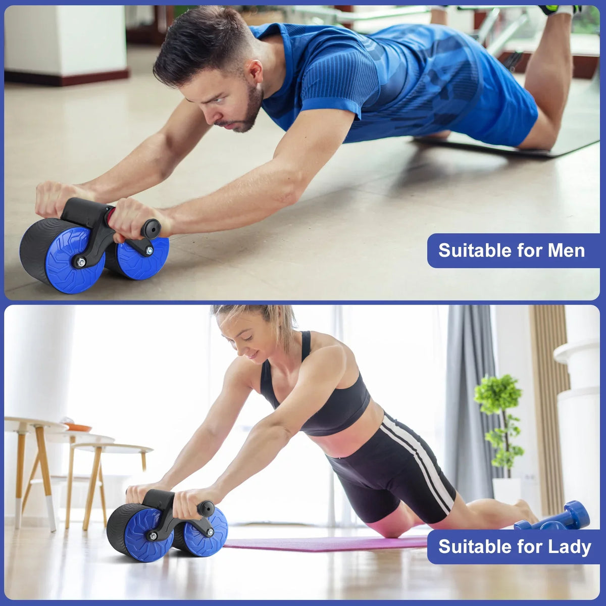 Fitness Abdominal Roller Training. Beginner to Strength Muscle for Wheel, Abdominal Automatic for Home Core Strength Training Wheel at - Workout Wheel Advanced Equipment Abs Ab Rebound Gym