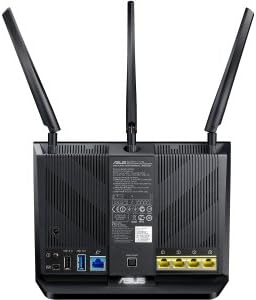 ASUS AC1900 Wireless Dual Band (5GHz + 2.4GHz) Gigabit Wi-Fi Router [RT-AC68U] Ultra-Fast 802.11ac 1900 Mbps Speed, 5X Gigabit LAN Ports, Broadcam TurboQAM Wi-Fi Acceleration, AiProtection Security