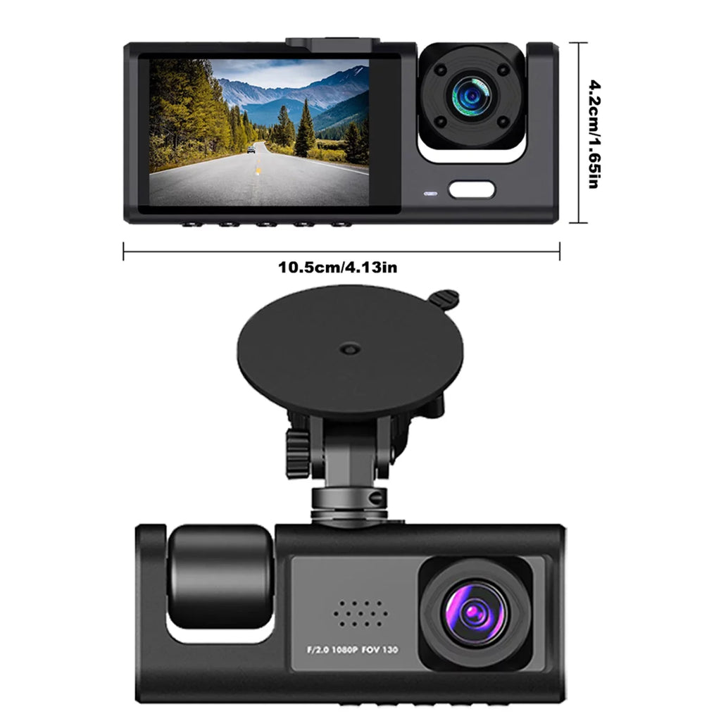 Auto Camcorder, 3 Video Safety Car Cameras, with Dash Driving Nebublu Recorder Recording Camera