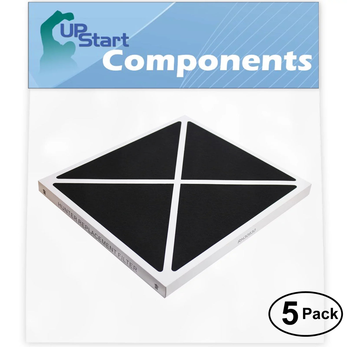 5-Pack Replacement For Hunter 37375 Air Purifier Filter - Compatible With Hunter 30930 Air Filter