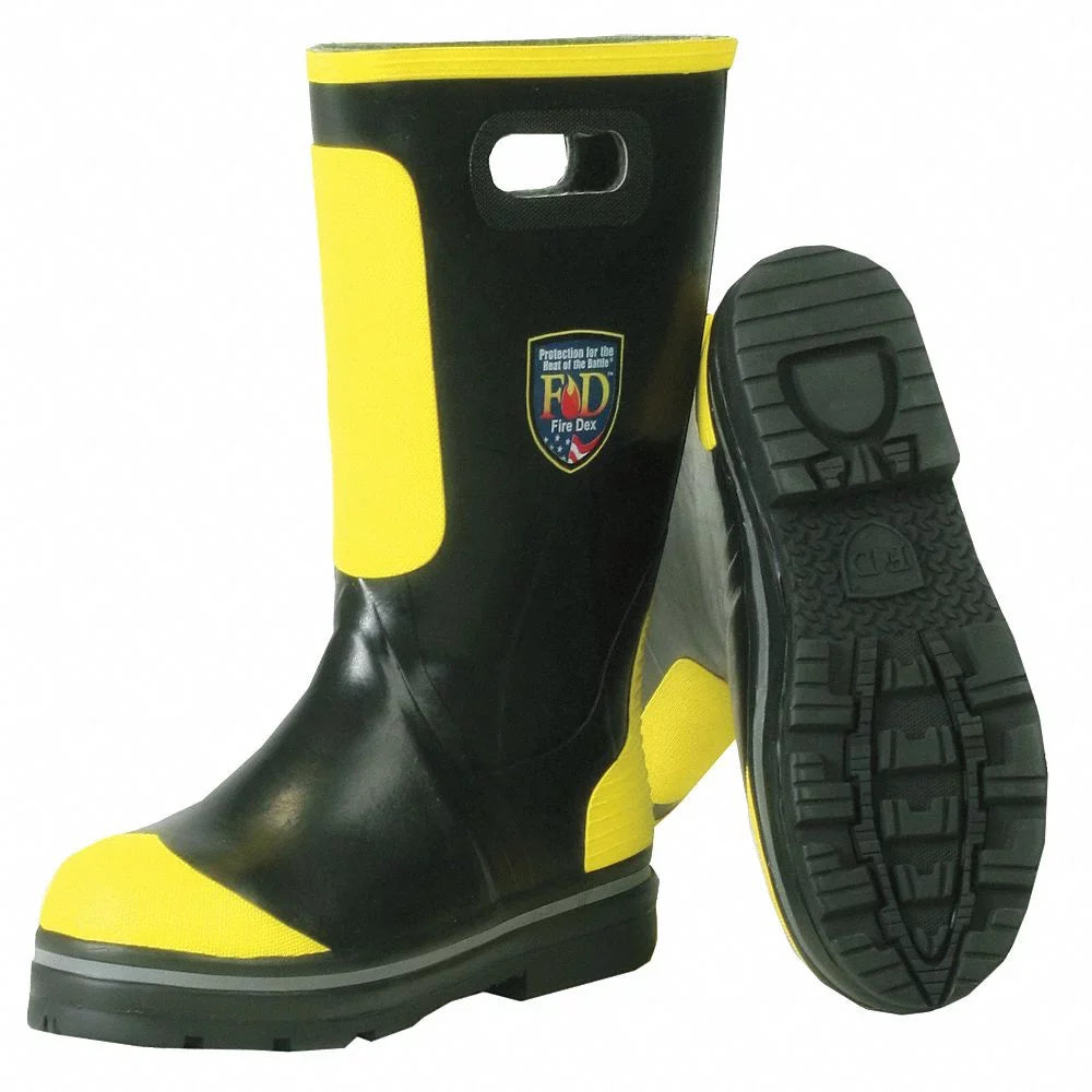 Firefighting Shoe-Fit Fire-Dex FDXR100-12 Boots,12M,Steel,PR