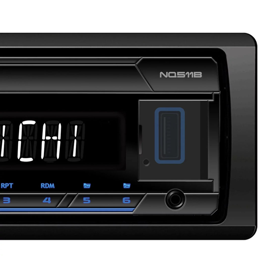 Single-DIN Bluetooth Nakamichi NQ511B NMNQ511B In-Dash Media with Digital Receiver