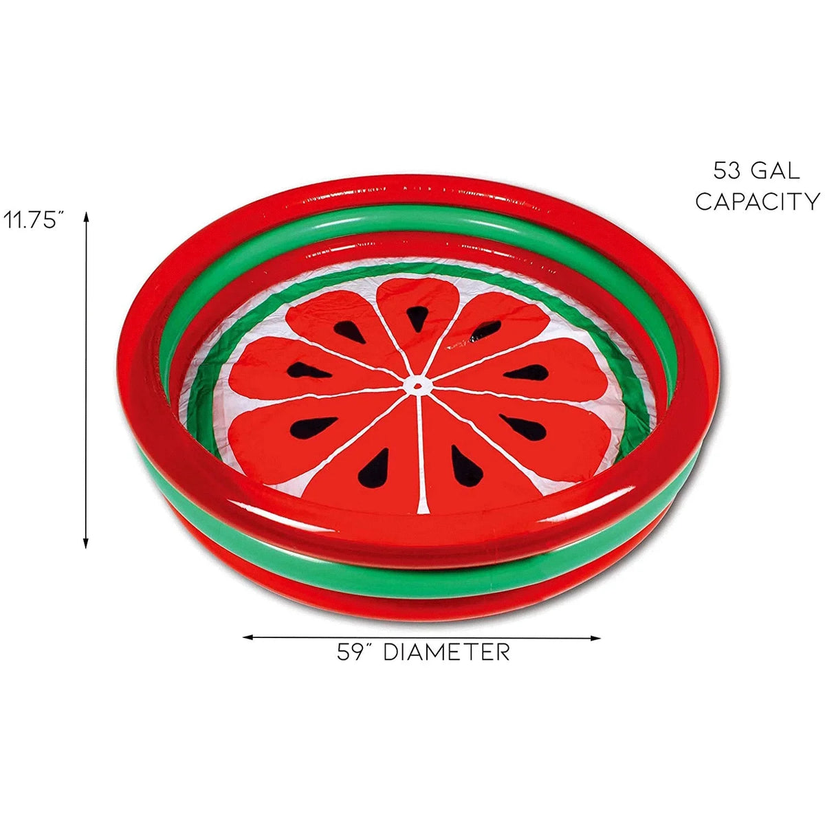 53 3 Hoovy Set Inflatable Inch 59 Swimming Gallon Pool Kiddie Ring Watermelon