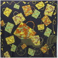 Caleche" Kelly's Hermes Women's Carriage (Good) Scarf Pre-Owned Black Silk "kelly 90 Carre HERMES Muffler en