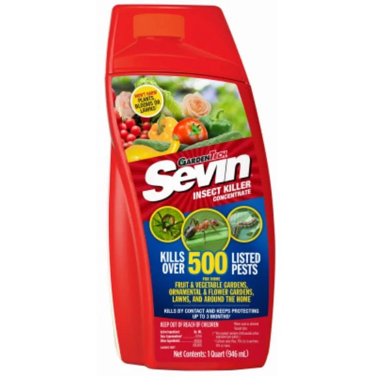 Sevin 100530123 Insect Killer Concentrate, Kills Over 500 Pests, 1-Qt, Each