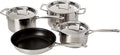 Le Creuset 96209400001000 3-Warstwowy Zestaw Naczyń Ze Stali Nierdzewnej, Srebrny, 5 Sztuk(3-Ply Zestaw 4 Szt. Rondli Stal Nierdzewna)