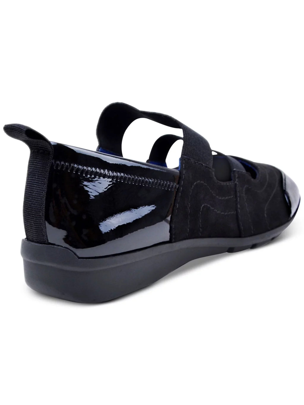 Adrienne Vittadini Sport Womens Black Stretch Gore Padded Ganesa Round Toe Flats Shoes 7 M