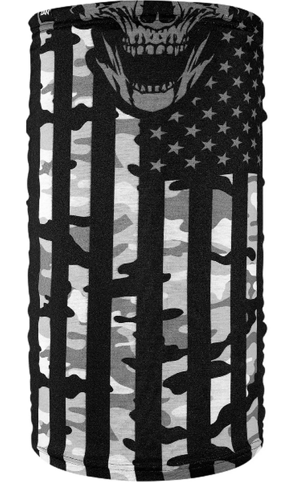 Fleece-Lined Urban Headgear Motley Tube Black (OSFM, Zan Urban Camouflage Flag Flag) Camouflage