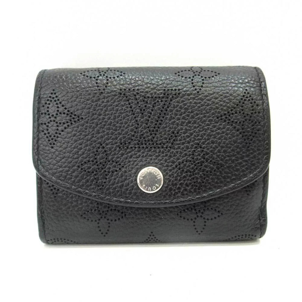 Second-Hand Louis Vuitton Wallet Portofeu Ilysse Xs Noir Black Mini Trifold Women'S Monogram Mahina M67498 Louisvuitton (Good)