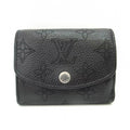 Second-Hand Louis Vuitton Wallet Portofeu Ilysse Xs Noir Black Mini Trifold Women'S Monogram Mahina M67498 Louisvuitton (Good)