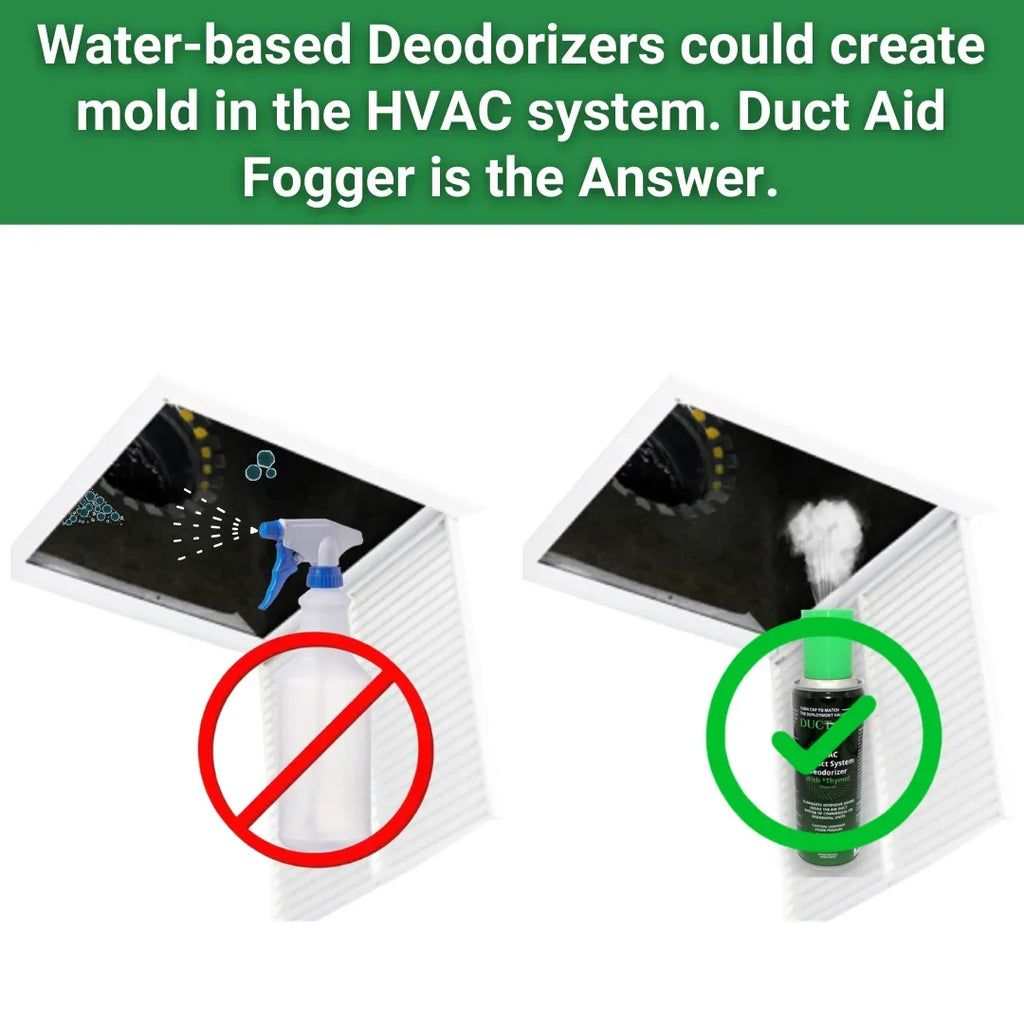 Treatment with Deodorizer Natural, System - Fogger HVAC Duct Aid All Multiple Mold of Concentrate and Thymol Air with Uses. - 4 Duct Plant-Based Pack