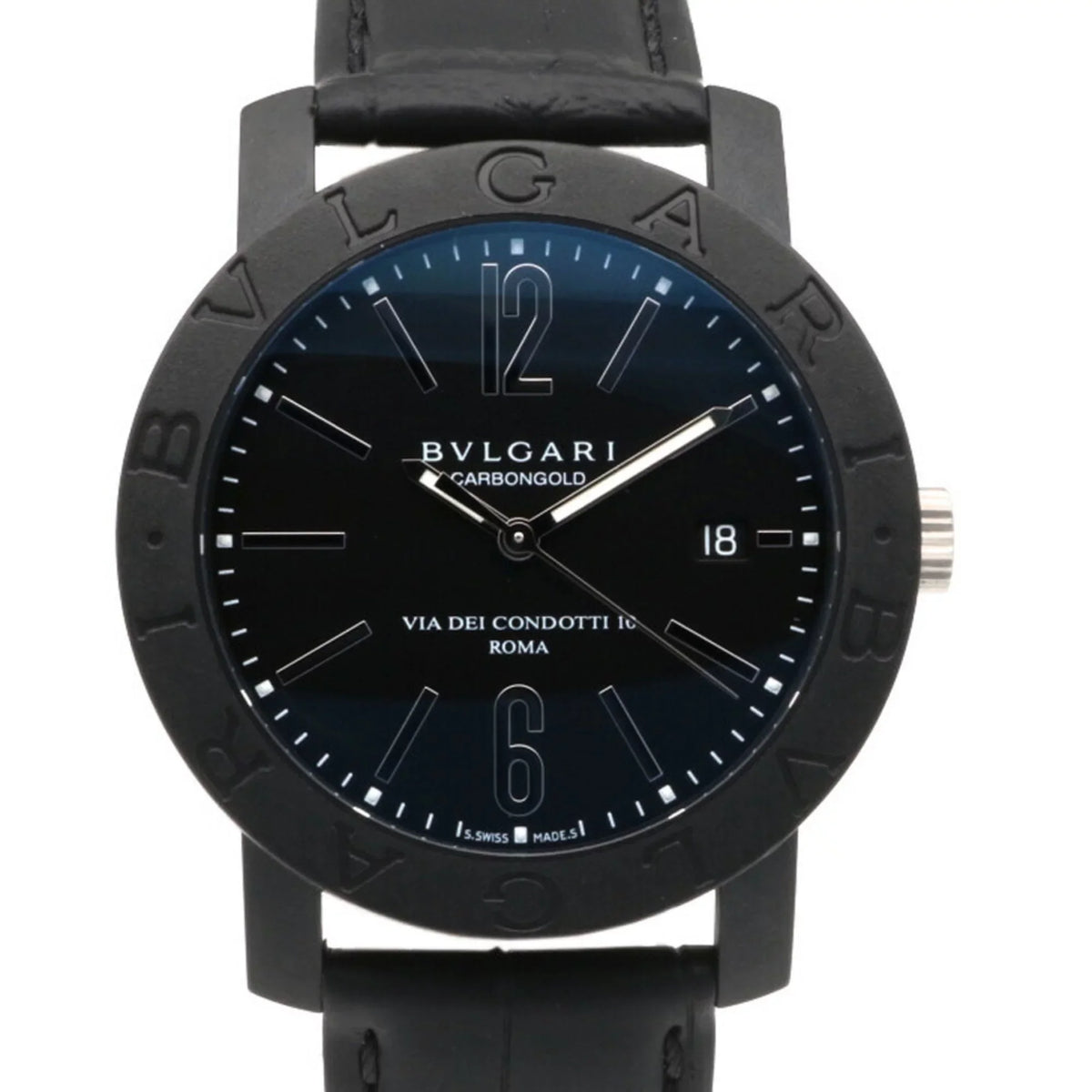 men's BVLGARI Bvlgari (Good) carbon self-winding BB40CL watch Pre-Owned