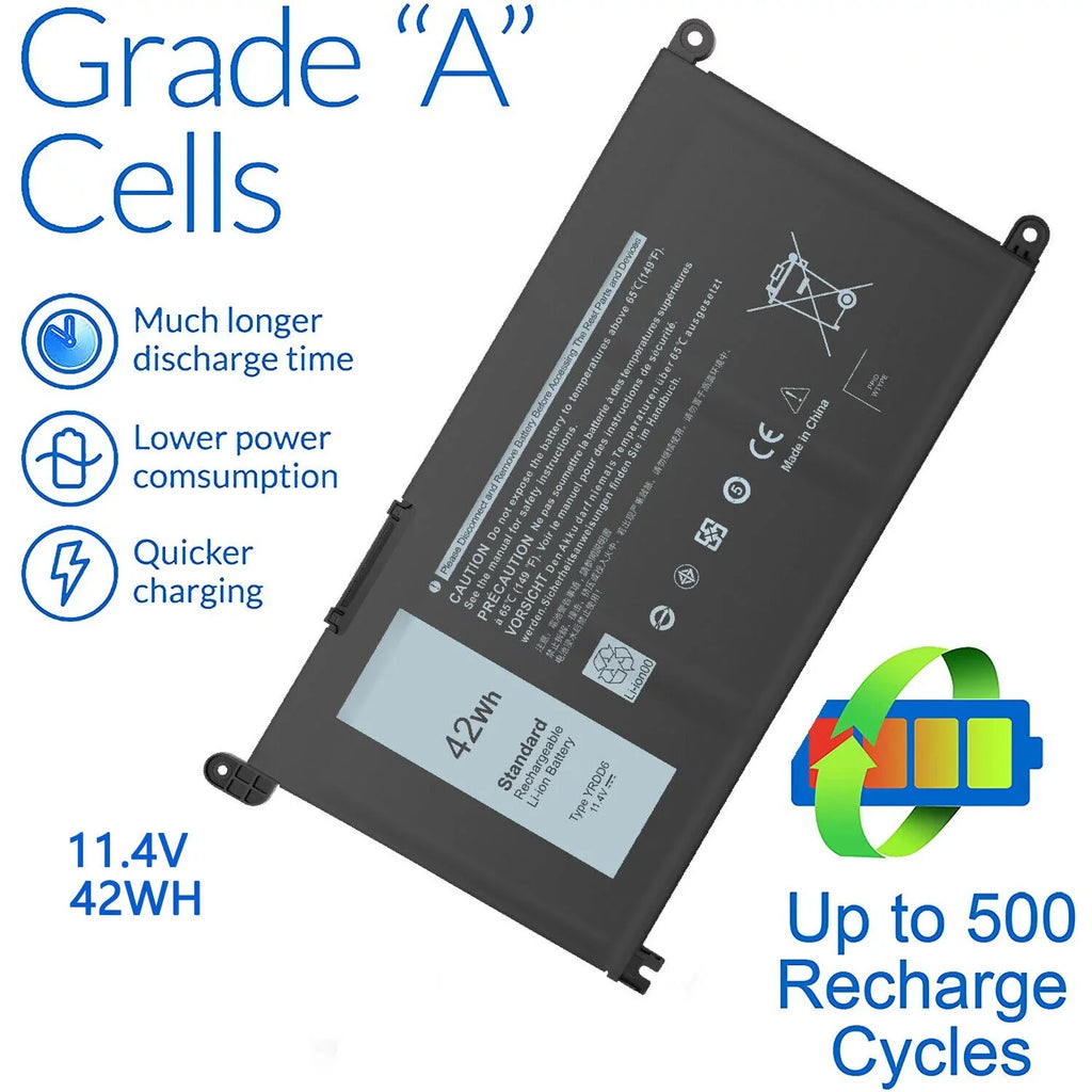 Type Yrdd6 Battery For Dell Inspiron 14 5000 2-In-1 5480 5482 Series Vm732 Fast
