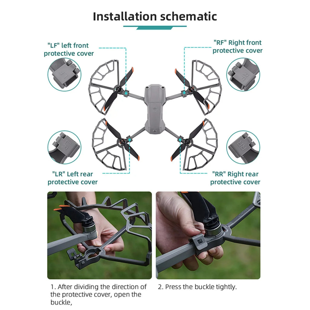 Drone Propeller Drone Protection Drone Guard Air Accessories ZiSUGP Leaf 2/Air For Propeller Ring Mavic Protection F Pro DJI 11 2S