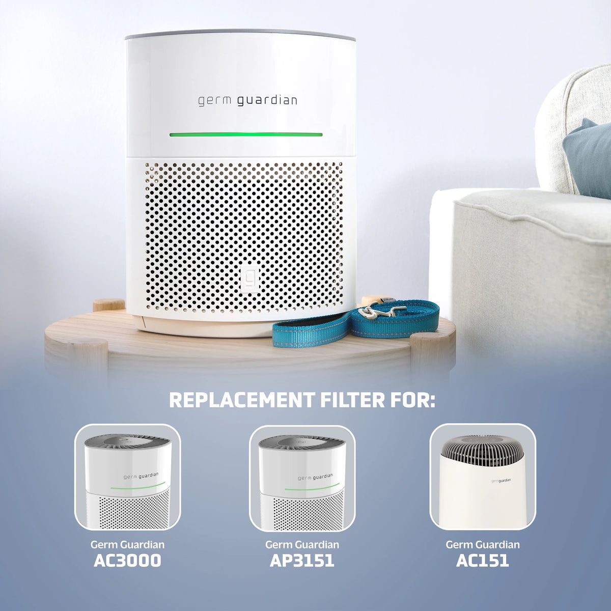 Air HEPA V Guardian for and Filter Replacement AC151 Pure Purifiers, AirSafe Pet FLT151PT Filter Germ Genuine