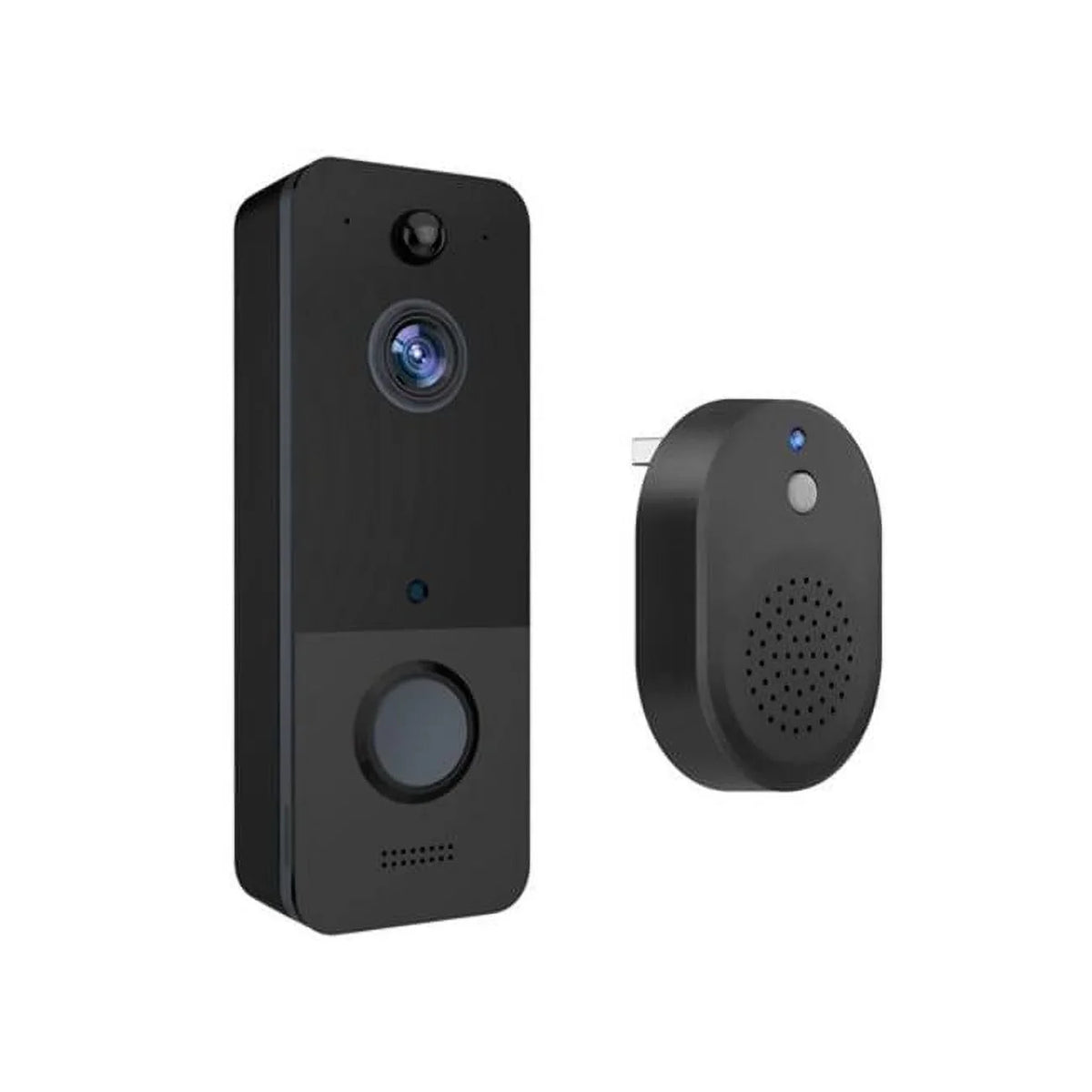 Intercom Phone Audio Wireless Way Finds Wi-Fi Ring 720P Detection Two Door FFF-GPCT3715 Smart Doorbell Vision Motion Night Black Battery Operated, Fab Security Video Camera Fresh