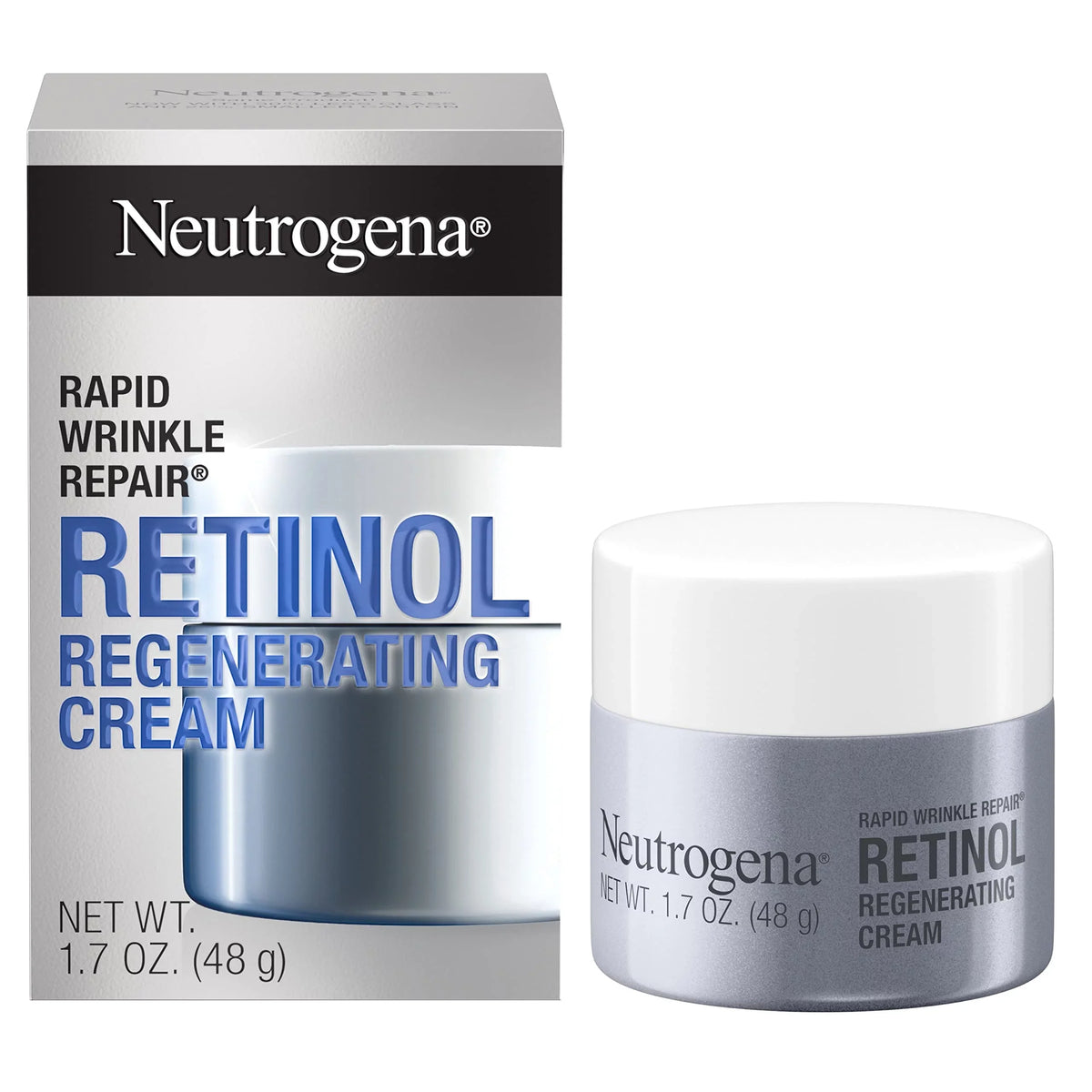 Rapid & Face With Retinol Oz Fight Daily Hyaluronic Face Wrinkle Acid Moisturizer, Lines, Anti-Aging Fine Cream Dark Neutrogena 1.7 Retinol & To Wrinkles, Repair Spots,