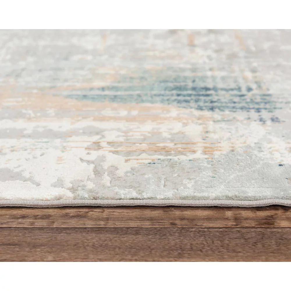 Alora Decor Glamour 7'10"X9'10" Ivory / Gray /Ivory / Gray Power-Loomed Area Rug