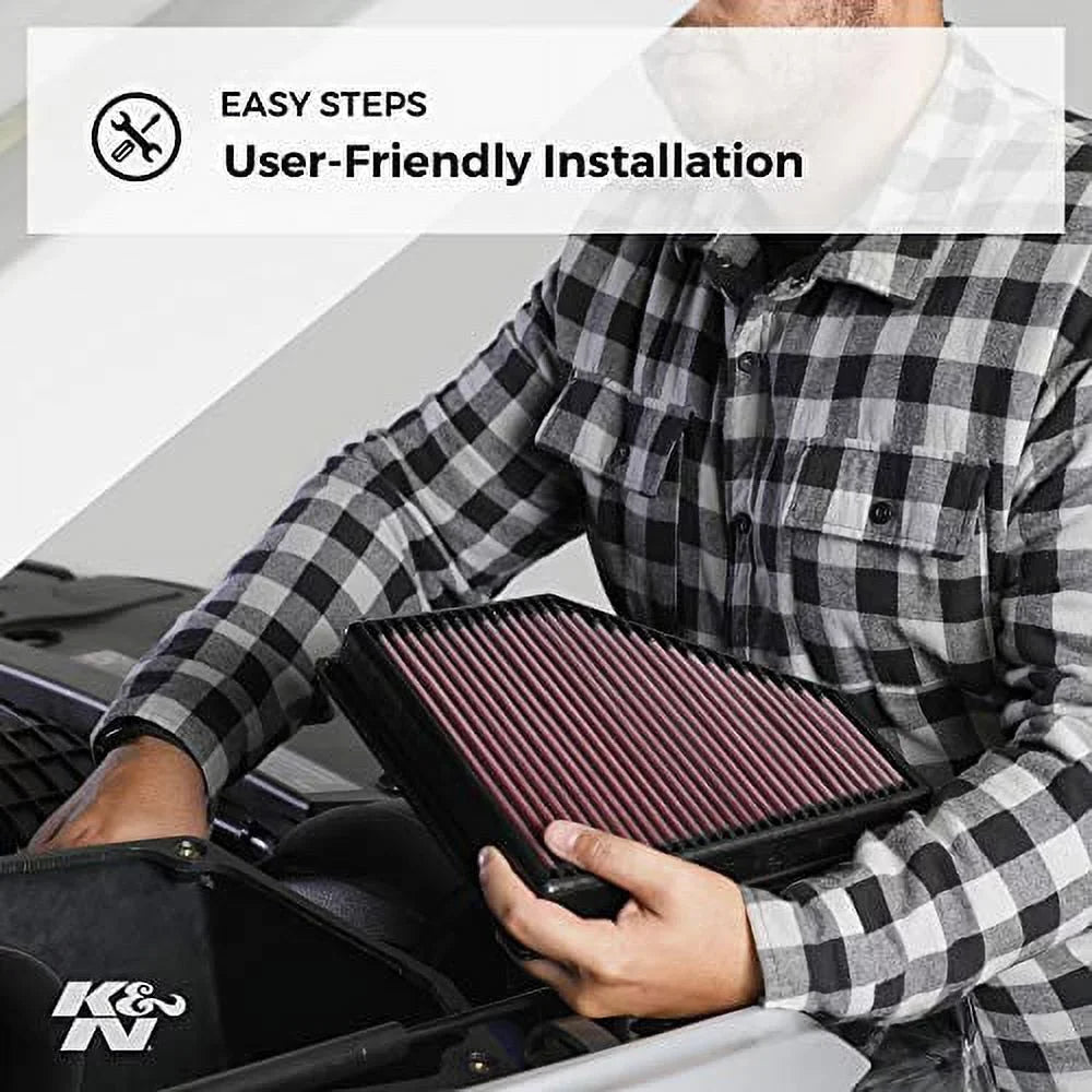 K&N 33-2260 Engine Air Filter: High Performance, Premium, Washable, Replacement: 2001 - 2014 Toyota/Lexus (Kluger, Highlander, Camry Hybrid, Sienna, Alphard, Solara, Wisdom, Es 300, Rx 300)