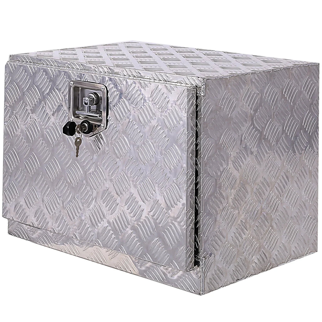 w/ Organizer, Box Truck Lock Box, Jarbalai Bed Keys, 24 Storage Silver exterior Box, Aluminum Tool inches Storage Tool Trailer Box, Underbody Tool RV Pickup