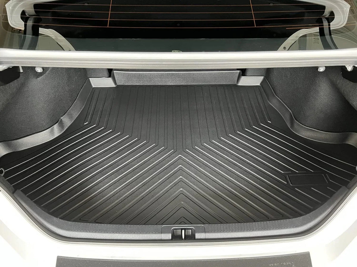 Eaccessories Ea Cargo Liner – Trunk Mat For Toyota Camry 2018-2024 – Weather-Resistant Trunk Mats For Cars With Raised Lip – Non-Slip Car Trunk Mat Rubber – Easy To Install – Laser Pre-Cut Design
