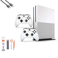 Microsoft Xbox One S 1Tb With 2 Controller, 4K Ultra Hd White With Bolt Axtion Cleaning Kit Hdmi Bundle Like New
