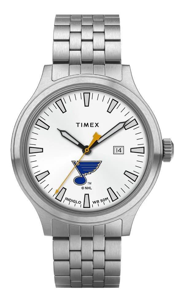 Louis Timex Top Saint Men's Steel Watch Blues Stainless St Brass