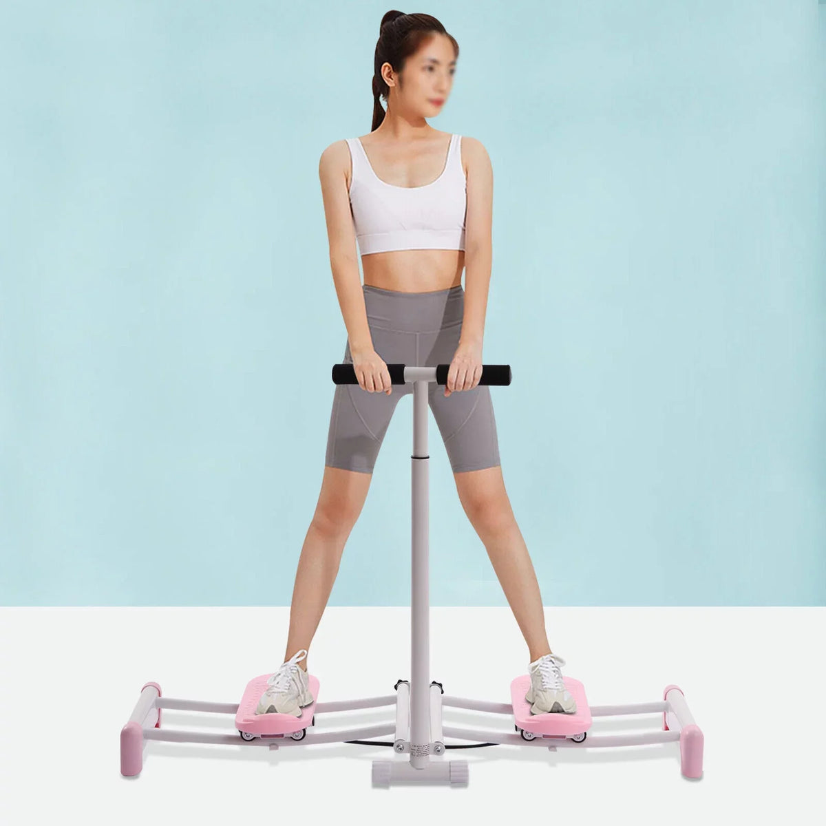 Hip Thigh Leg Exerciser Gym Strength ZhdnBhnos Equipment Trainer Training Home Fitness Leg Pelvic Muscle Indoor Inner Exercise Machine Floor