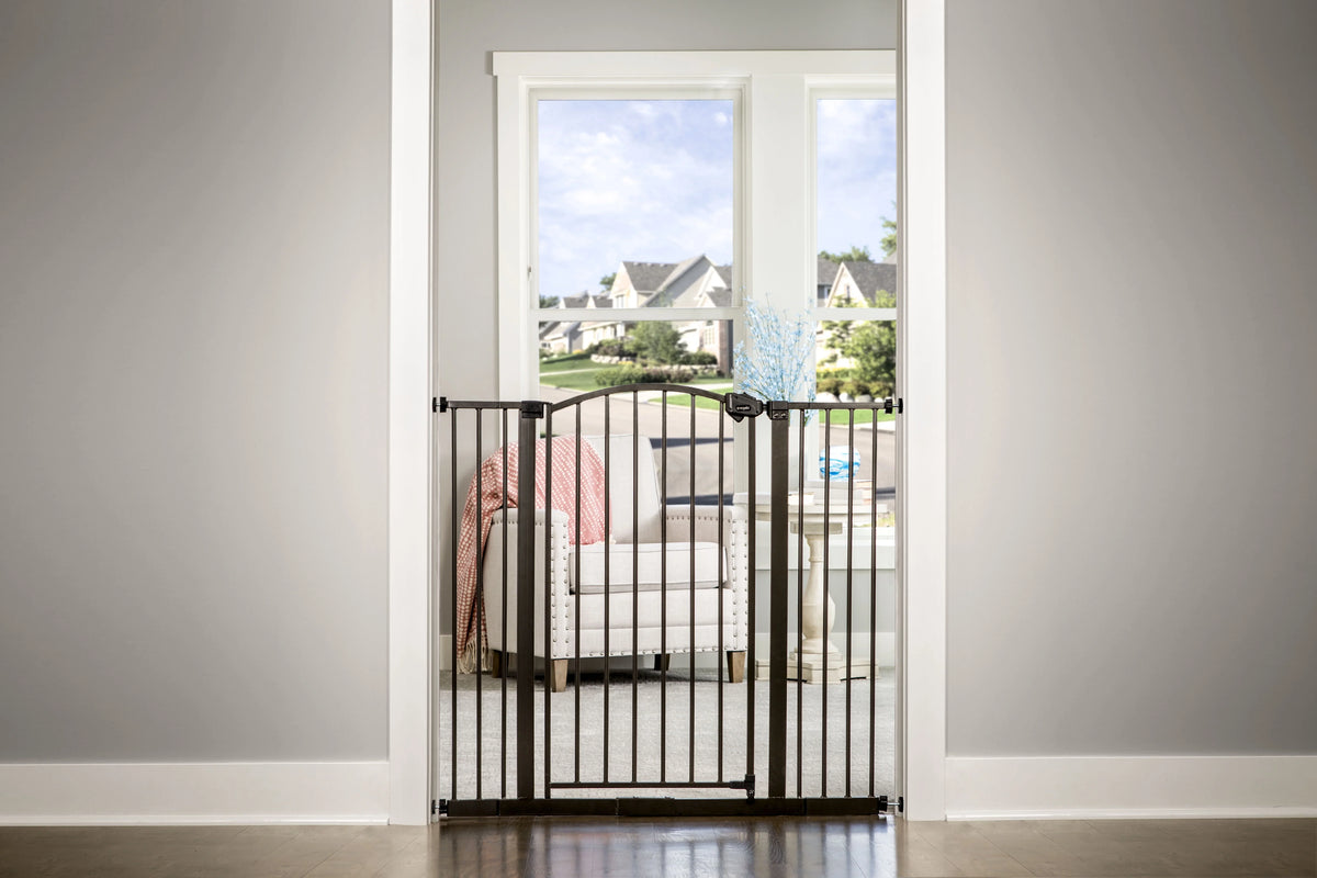 Regalo Extra Tall Bronze Arched Décor Baby Security Gate, Age Group 6 To 24 Months, Baby Gate